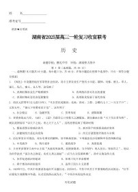 2025届湖南省高三下学期一轮复习收官联考历史试卷（含答案）