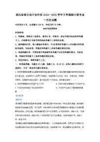 湖北省部分高中协作体2024-2025学年高一下学期中联考历史试题（解析版）
