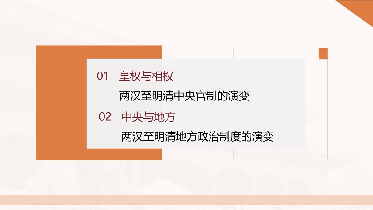 第1课 第2课时 两汉至明清时期政治制度的演变-2024-2025学年度高中历史教学课件(部编版选择性必修1)第3页