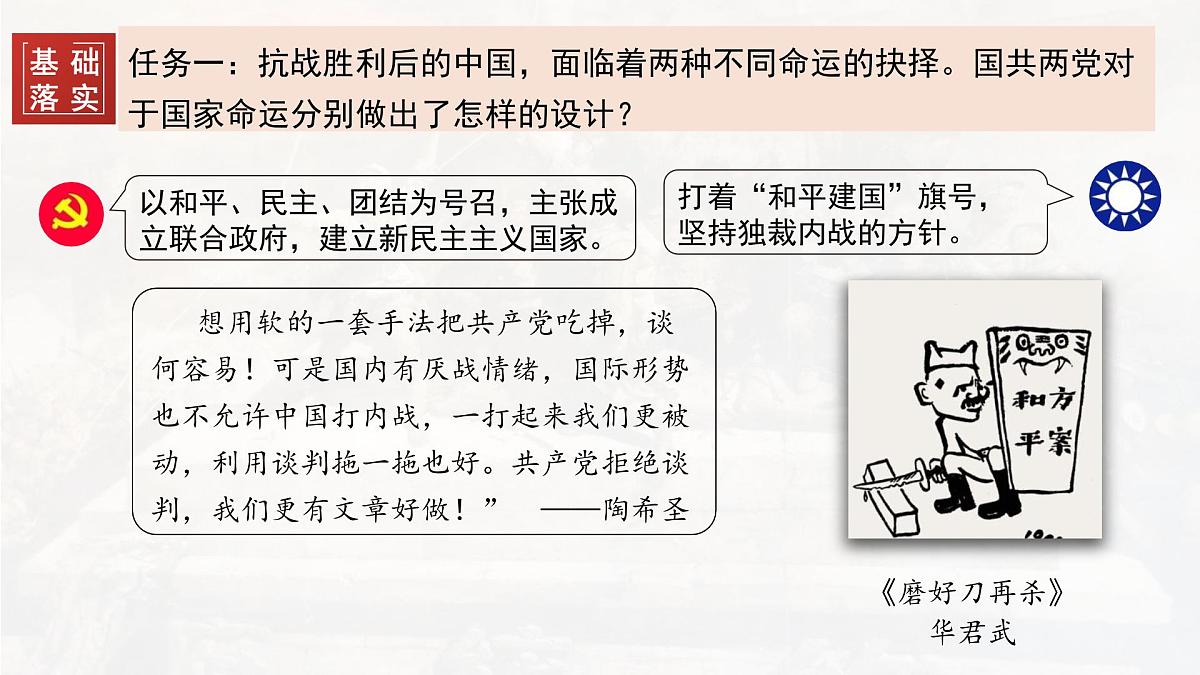 第24课 人民解放战争-2024-2025学年度高中历史教学课件(部编版中外历史纲要上册)第6页