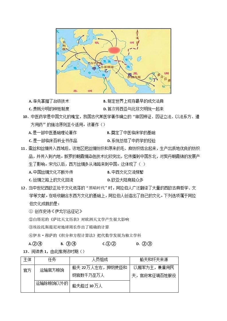浙江省浙东北县域名校发展联盟2024-2025学年高二下学期期中考试历史试题第3页