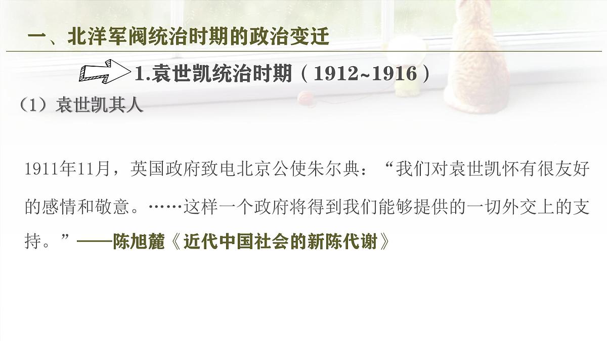 人教统编版高中历史必修上 6-19《北洋军阀统治时期的政治、经济与文化》课件第5页