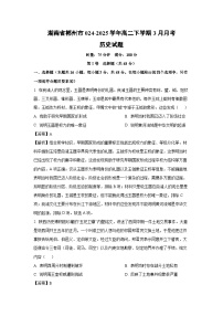 湖南省郴州市024-2025学年高二下学期3月月考历史试卷（解析版）