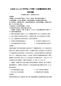 山东省2024-2025学年高二下学期3月质量监测联合调考历史试卷（解析版）