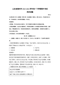 山东省德州市2023-2024学年高一下学期期中考试历史试卷（解析版）