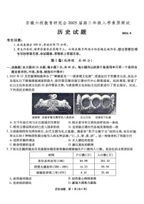 2025届安徽省六校研究会高三开学联考-历史试卷（含答案）