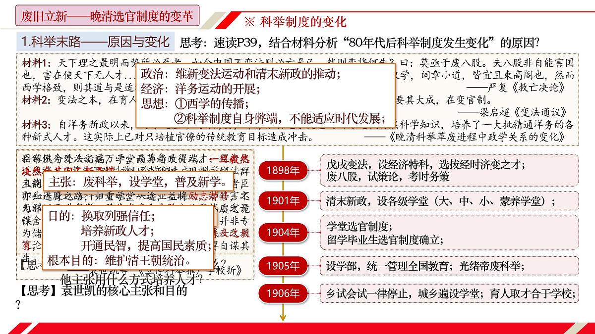 人教统编版高中历史选修1 2-7课件:近代以来中国的官员选拔与管理第5页
