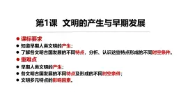 第1課_《文明的產(chǎn)生與早期發(fā)展》課件 部編版高中歷史中外歷史綱要下冊