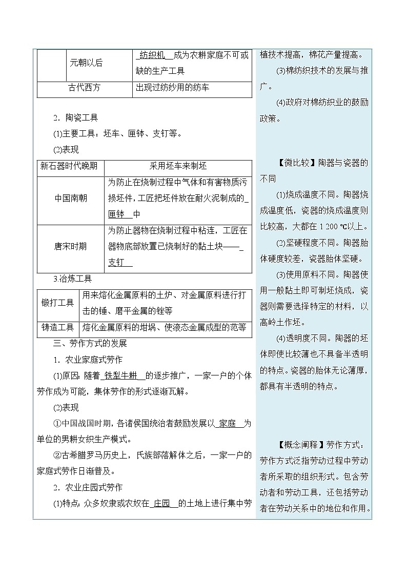 人教统编版高中历史选修2 2-4导学案:古代的生产工具与劳作第3页