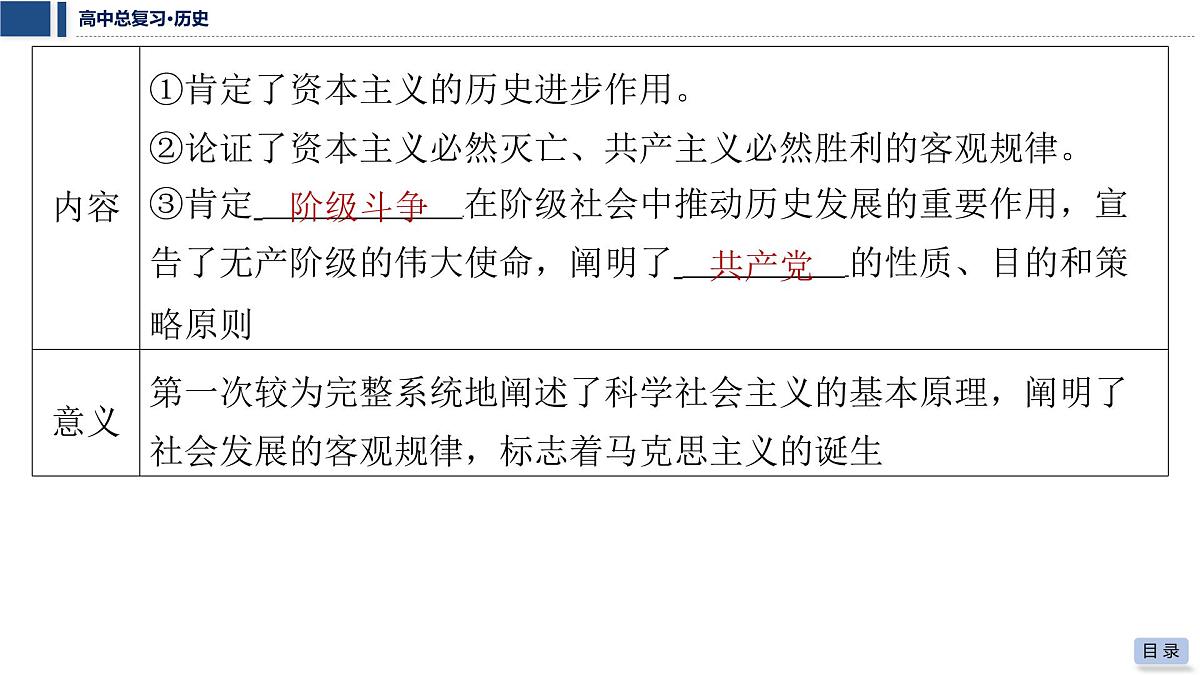 第十三单元 2026届高中历史一轮复习 第44讲 马克思主义的诞生与传播 课件第8页