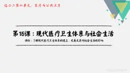 人教統(tǒng)編版高中歷史選修2 6-15《現(xiàn)代醫(yī)療衛(wèi)生體系與社會生活》課件