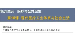 人教統(tǒng)編版高中歷史選修2 6-15《現(xiàn)代醫(yī)療衛(wèi)生體系與社會生活》復(fù)習(xí)課件