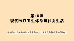 人教統(tǒng)編版高中歷史選修2 6-15《現(xiàn)代醫(yī)療衛(wèi)生體系與社會生活》課件（探究型）