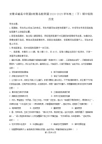 安徽省卓越县中联盟（皖豫名校联盟）2024-2025学年高二下学期期中考试历史试题（Word版附解析）