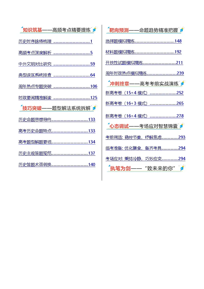 历史试题-2025年高考考前最后一课(含答案)第1页