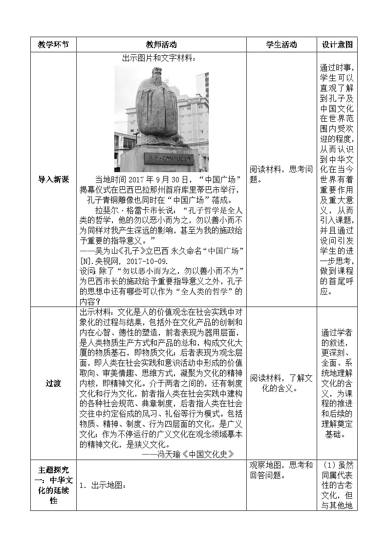 人教统编版高中历史选修3 1-2《中华文化的世界意义》教学设计第2页