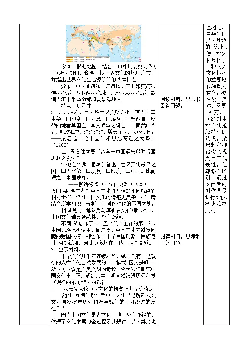 人教统编版高中历史选修3 1-2《中华文化的世界意义》教学设计第3页