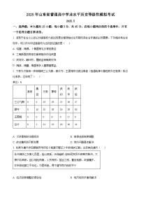 2025届山东省高三下学期学业水平等级性模拟考试历史试题（原卷版+解析版）（高考模拟）