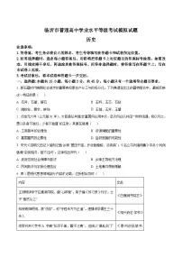 2025届山东省临沂市高三下学期学业水平等级考试模拟（二模）历史试题（原卷版+解析版）（高考模拟）