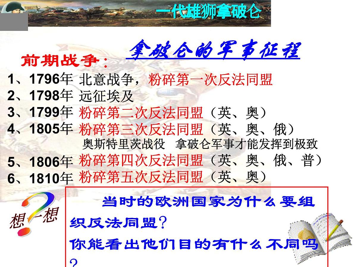 人教版 (新课标)高中历史选修4 3-3《一代雄狮拿破仑》课件第7页