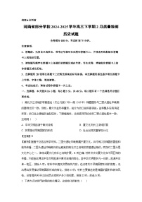 河南省部分学校2024-2025学年高三下学期2月质量检测历史试题（解析版）
