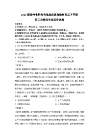2025届贵州省黔南布依族苗族自治州高三下学期第三次模拟考试历史试题（解析版）