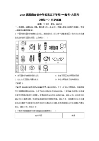 2025届湖南省部分学校高三下学期“一起考”大联考（模拟一）历史试题（解析版）