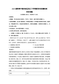 2025届陕青宁晋四省区高三下学期新高考质量检测历史试题（解析版）