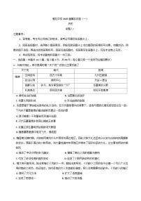 2025届湖南省长沙市雅礼中学高三下学期模拟（一）历史试题（含答案）