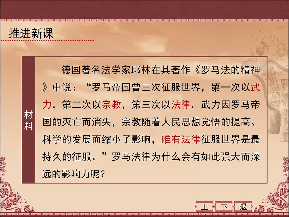 课件—人教版 (新课标)高中历史必修1 2-6《罗马法的起源与发展》第4页
