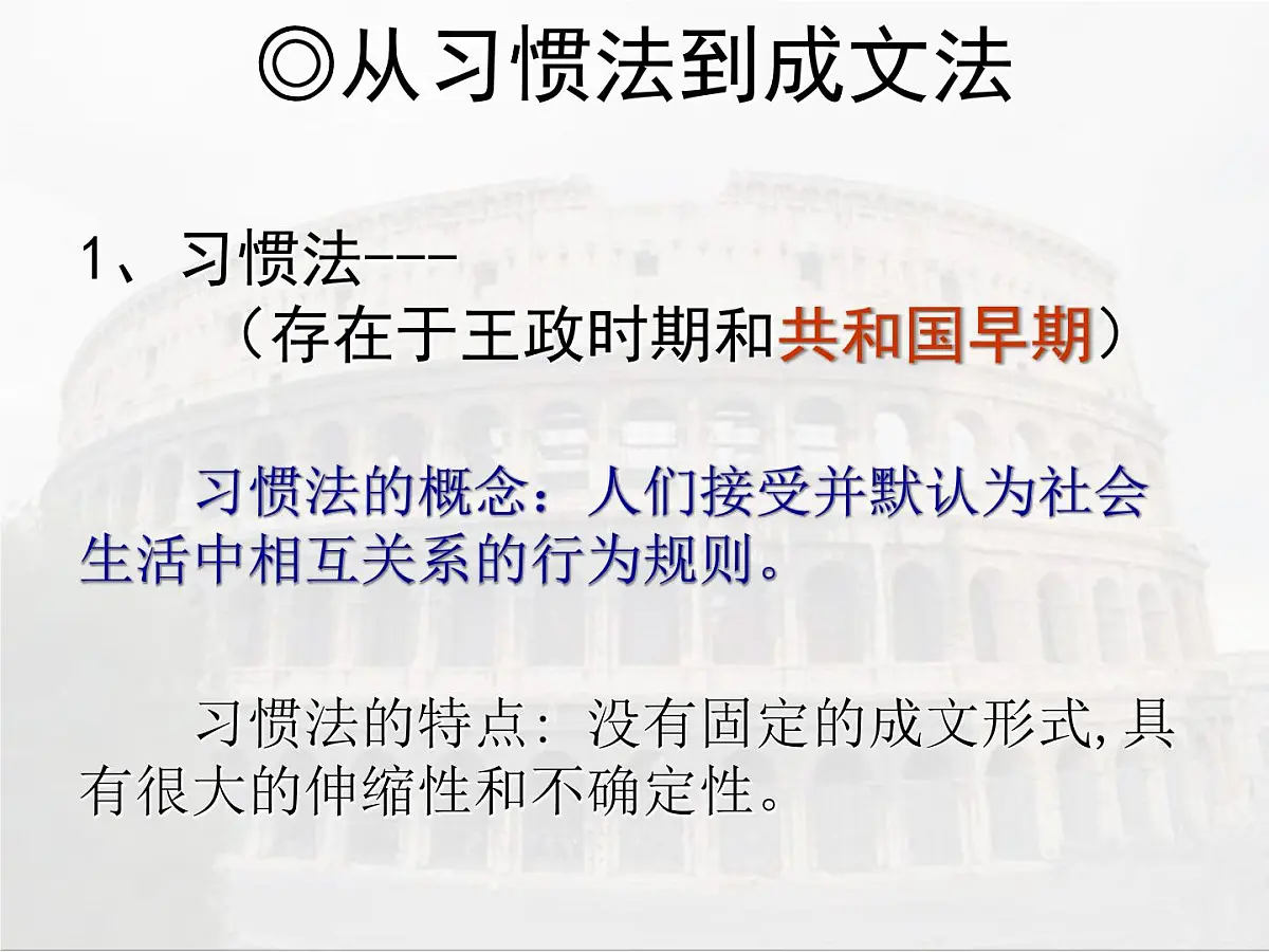 人教版 (新课标)高中历史必修1 2-6《罗马法的起源与发展》课件第3页