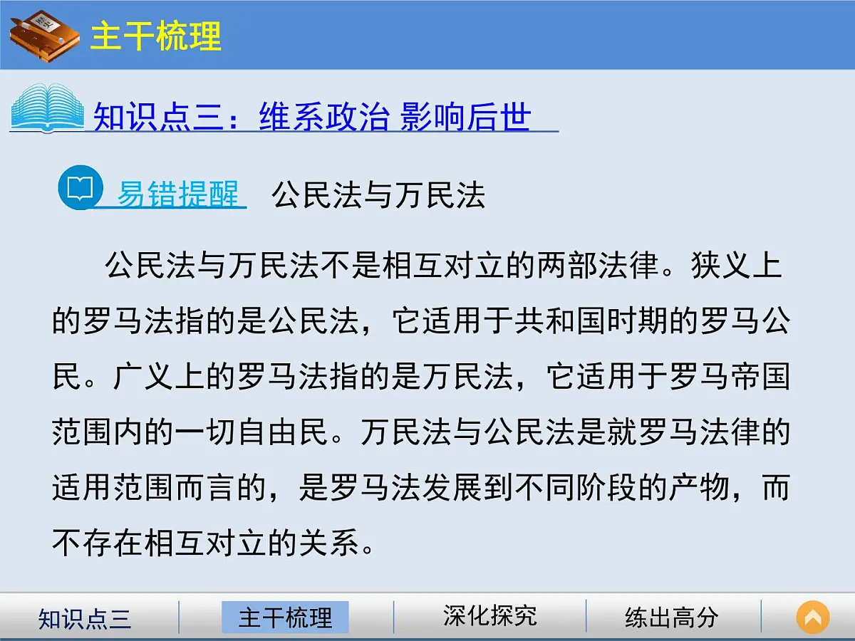人教版 (新课标)高中历史必修1 2-6《罗马法的起源与发展》课件第5页