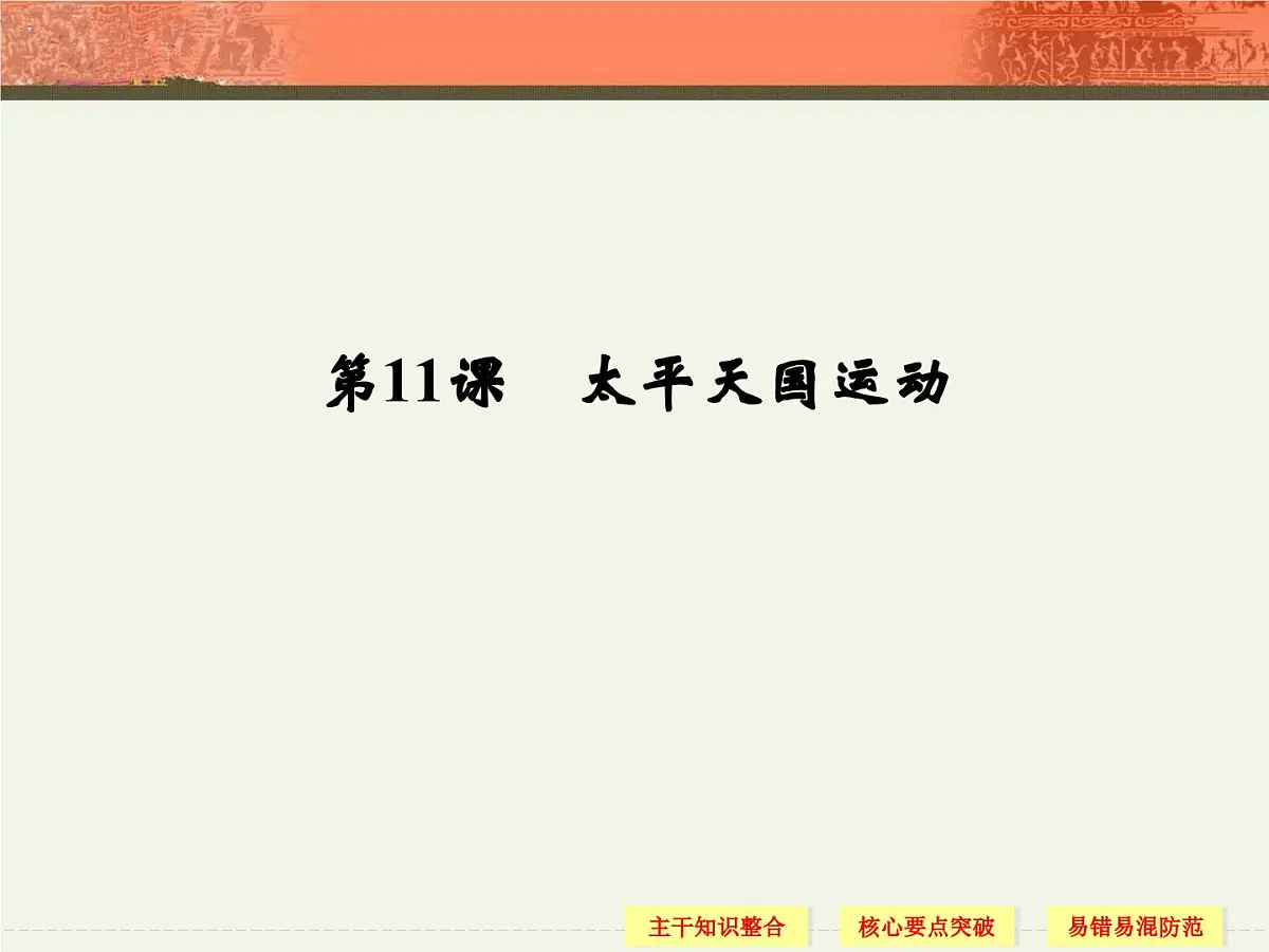 人教版 (新课标)高中历史必修1 4-11《太平天国运动》课件第1页