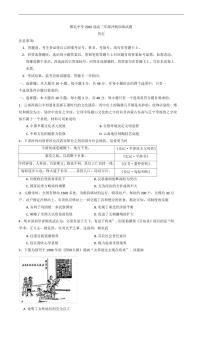 2025届湖南省长沙市雅礼中学高三高考模拟冲刺模拟训练-历史试题+答案