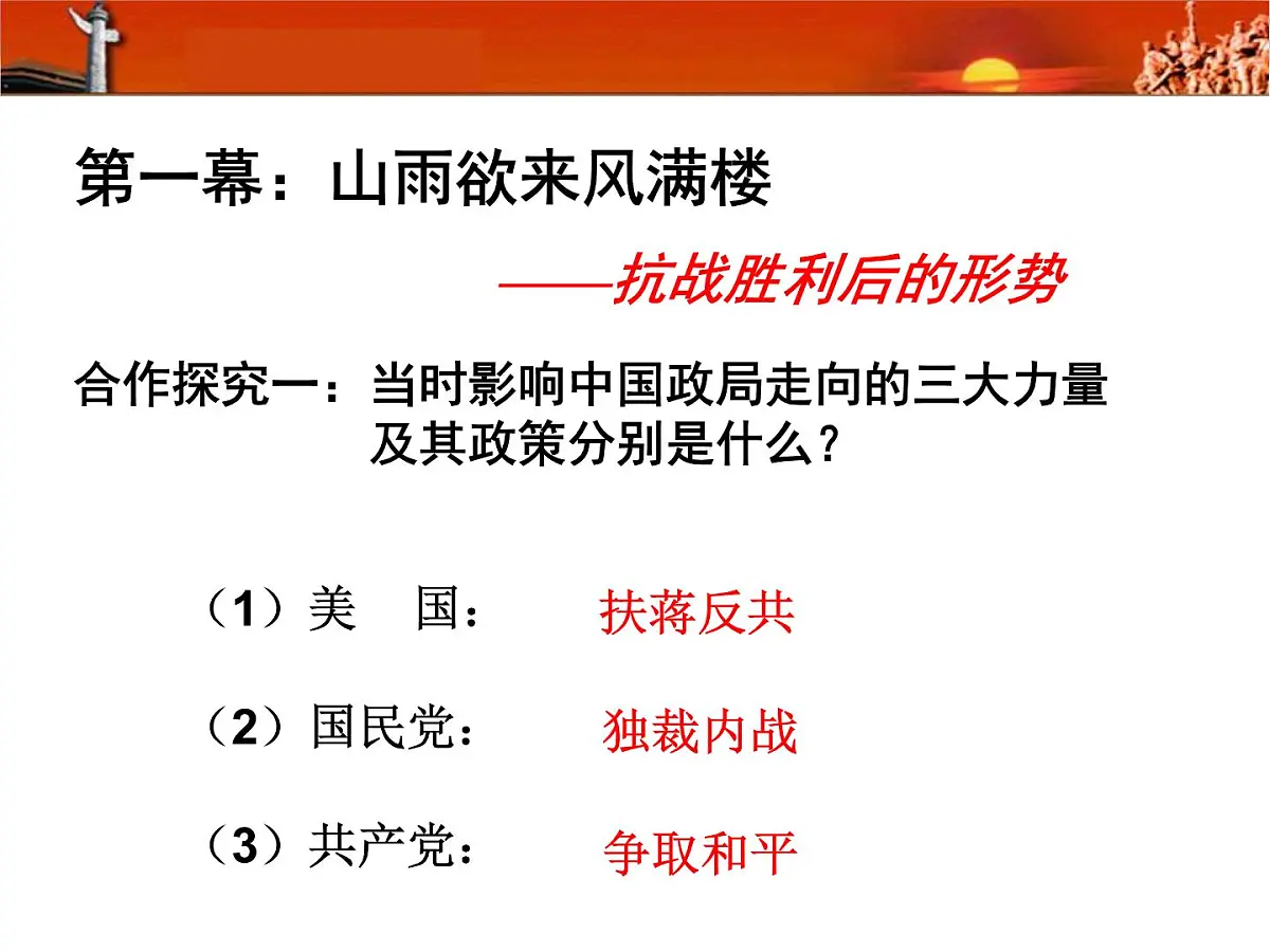 课件—人教版 (新课标)高中历史必修1 4-17《解放战争》第4页