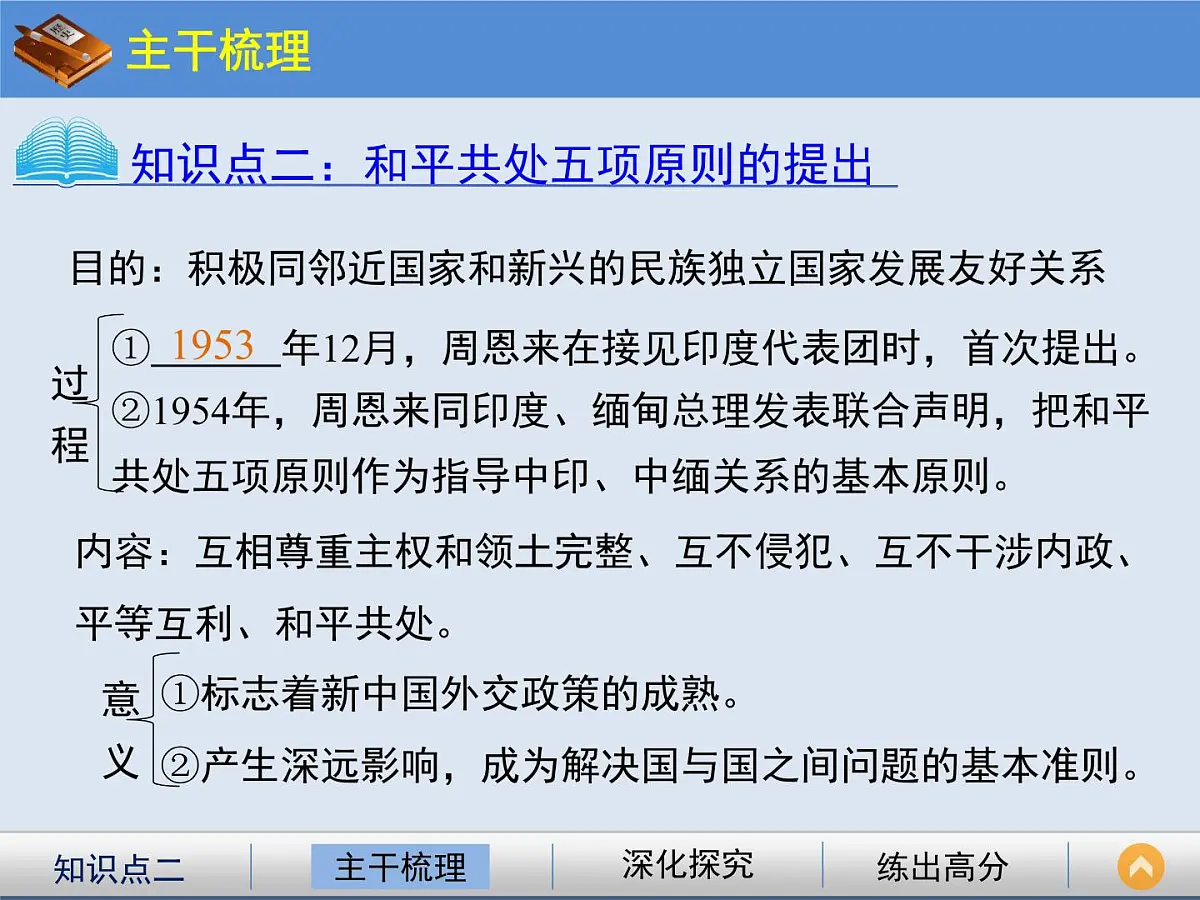 人教版 (新课标)高中历史必修1 7-23《新中国初期的外交》课件第5页