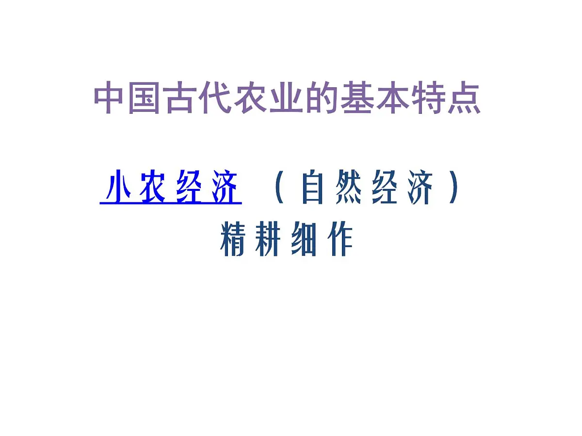 人教版 (新课标)高中历史必修2 第一单元古代中国经济的基本结构与特点复习课件第7页