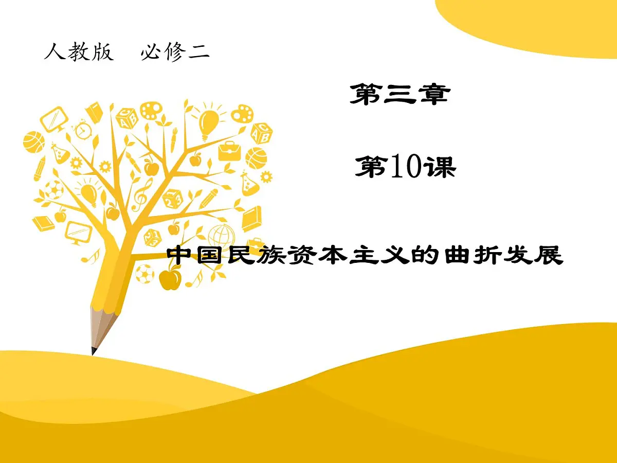 课件—人教版 (新课标)高中历史必修2 3-10《中国民族资本主义的曲折发展》第1页