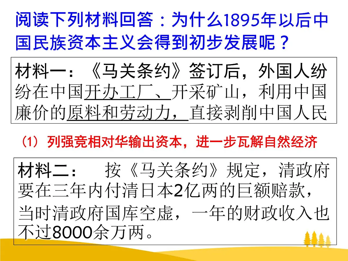 课件—人教版 (新课标)高中历史必修2 3-10《中国民族资本主义的曲折发展》第5页