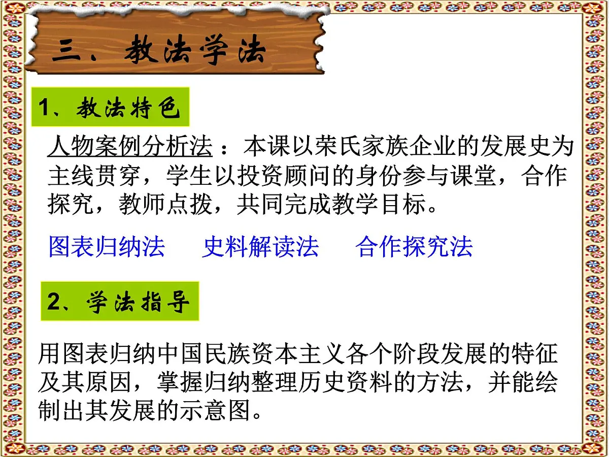 人教版 (新课标)高中历史必修2 3-10《中国民族资本主义的曲折发展》说课课件第7页
