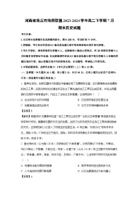 河南省商丘市商师联盟2023-2024学年高二下学期7月期末历史试题（解析版）