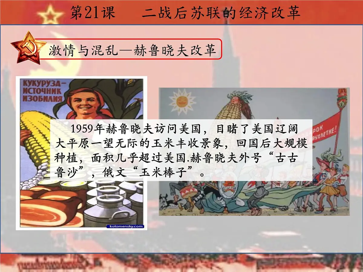 人教版 (新课标)高中历史必修2 7-21《二战后苏联的经济改革》课件第6页