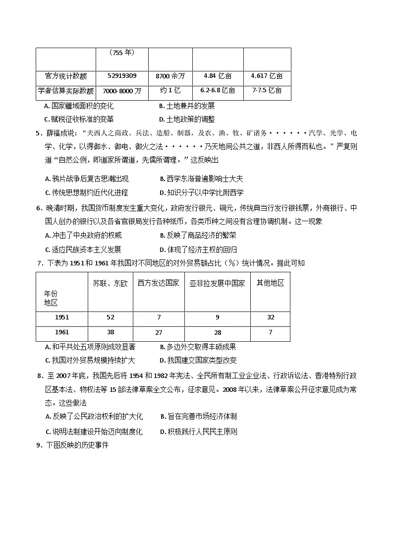 河南省周口市鹿邑县部分学校2024-2025学年高二下学期5月联考历史试题(含解析)第2页