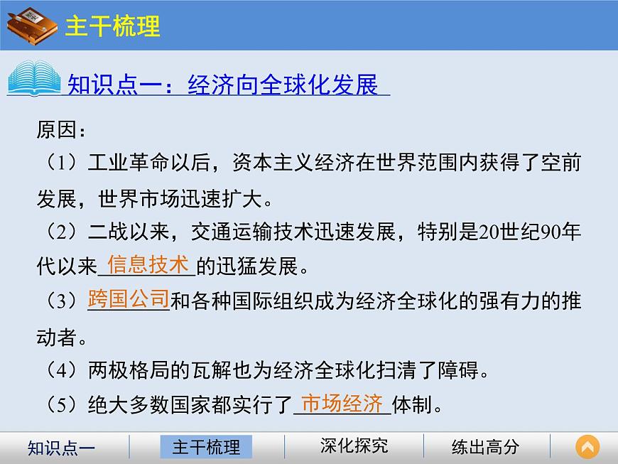 人教版 (新课标)高中历史必修2 8-24《世界经济的全球化趋势》课件第3页