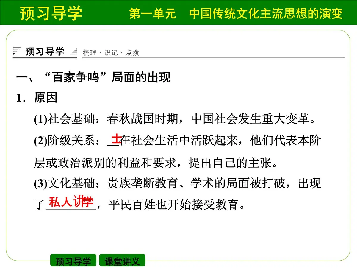 人教版 (新课标)高中历史必修3 1-1《“百家争鸣”和儒家思想的形成》课件第3页