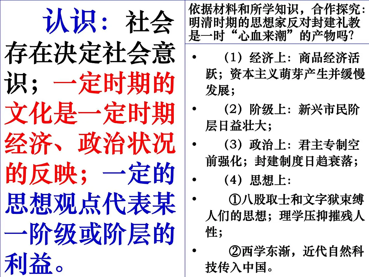 人教版 (新课标)高中历史必修3 1-4《明清之际活跃的儒家思想》课件第2页