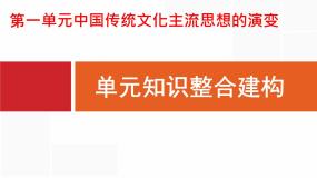 人教版 (新课标)高中历史必修3 第一单元中国传统文化主流思想的演变单元复习课件