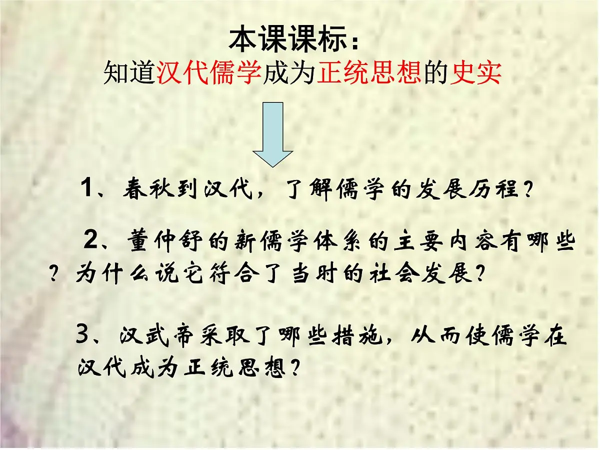 人教版 (新课标)高中历史必修3 1-2《“罢黜百家,独尊儒术”》课件第3页