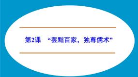 历史罢黜百家独尊儒术背景图ppt课件