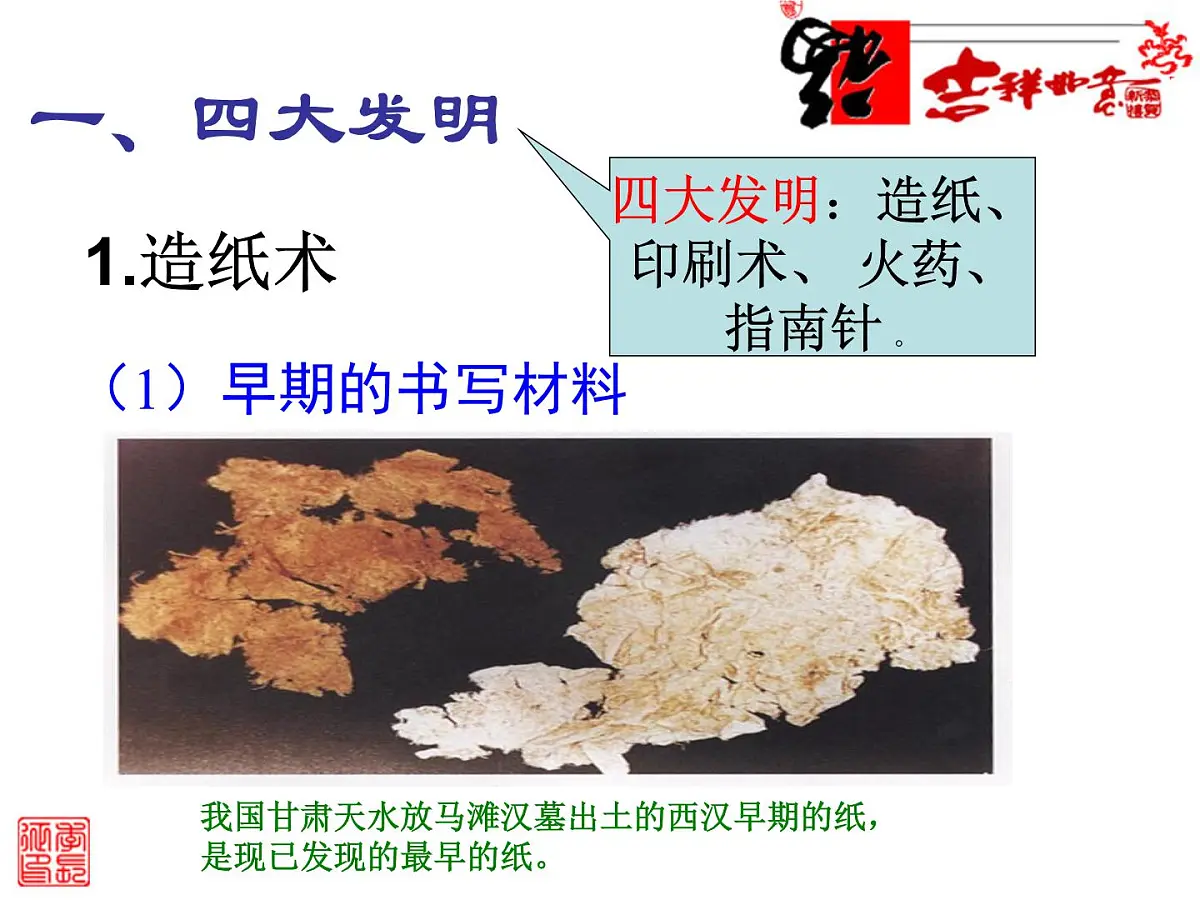 人教版 (新课标)高中历史必修3 3-8《古代中国的发明和发现》课件第2页